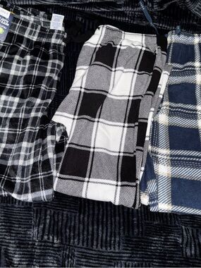 Bundle of 3 baggy plaid  pajama pants